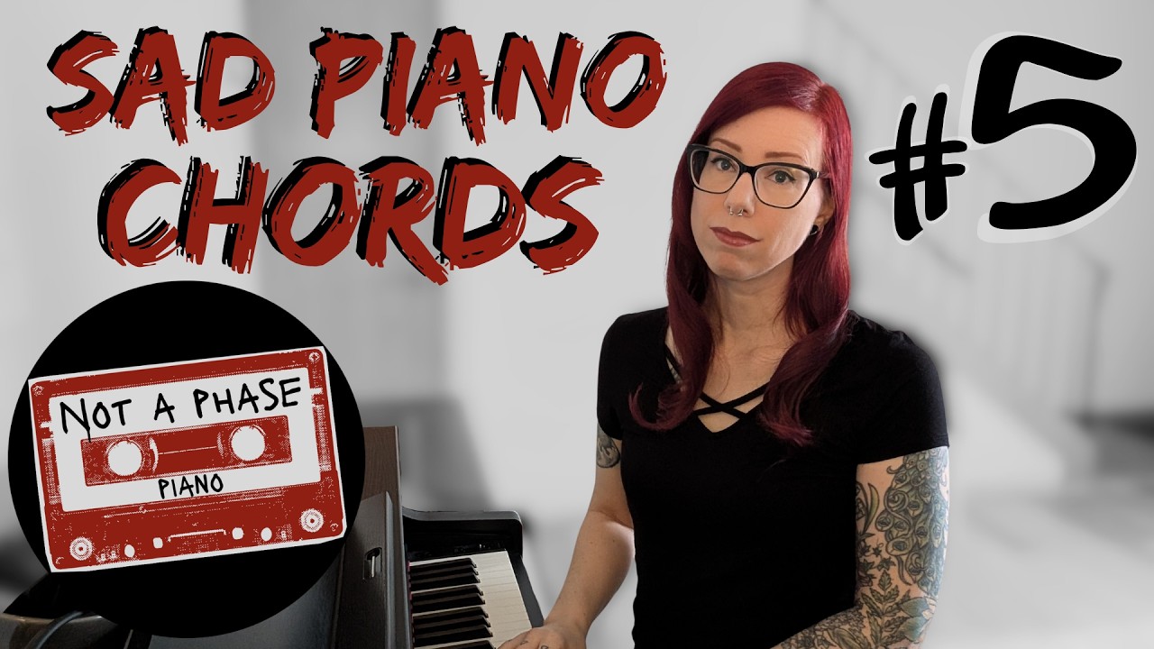 Sad Piano Riff #5 - 5th Beginner Piano Lesson, Learn an Easy Chord Progression With Me