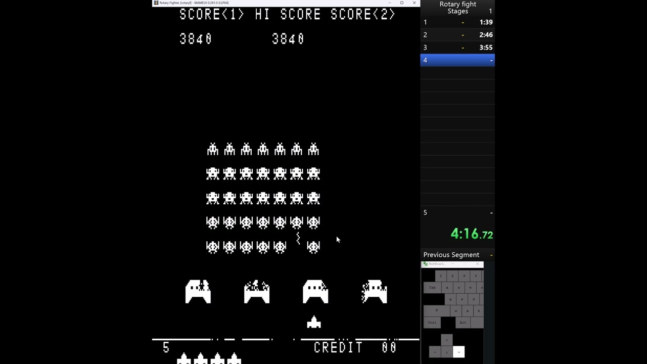 Arcade Speedrun Rotary fight [1979] World record 1-5 stage 6:32.320