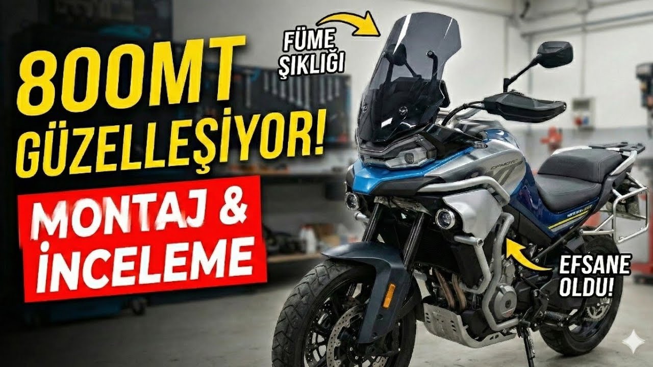 MT 800 motosikletime koruma demiri ve ön siperlik montajı, güzel oldu... 