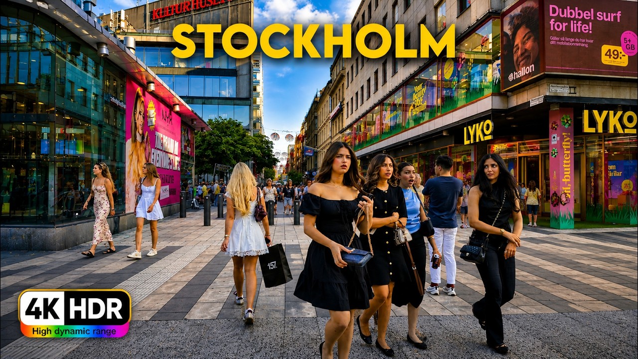 Central Stockholm 🇸🇪 Walking Tour | Sweden | July 2025 | 4K HDR