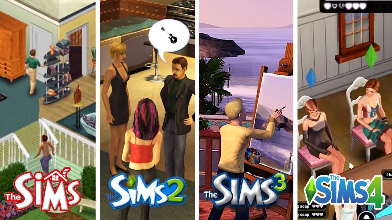 Sims 1 vs Sims 2 vs Sims 3 vs Sims 4 - CUT CONTENT