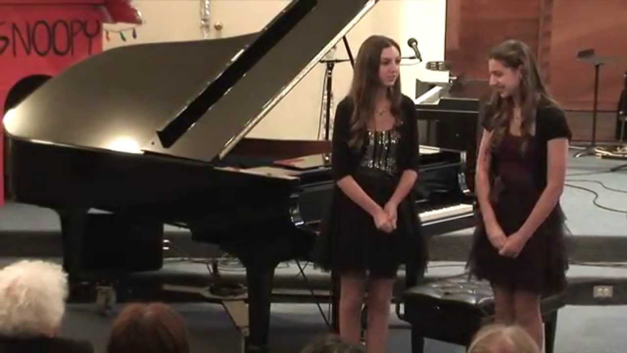 Melody & Violet Sparks Piano Recital Piano Duet 