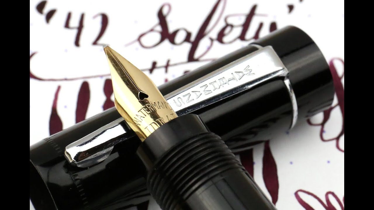Vintage Waterman's Safety Pen - Near-mint Condition - Flexible Nib