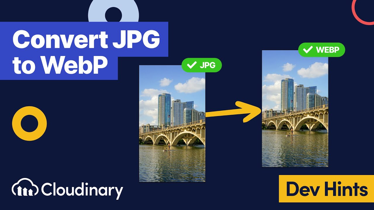 Convert JPG to WebP with Cloudinary - Dev Hints