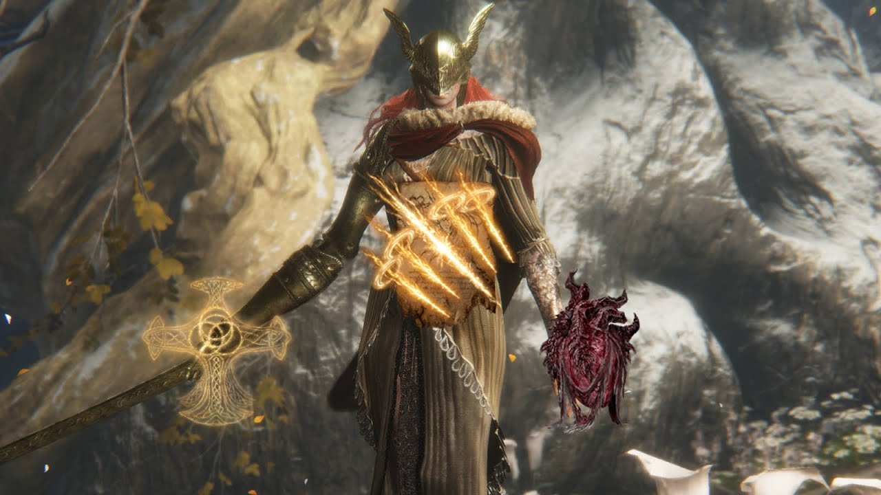 Knight's Lightning Spear against Malenia. (broken)
