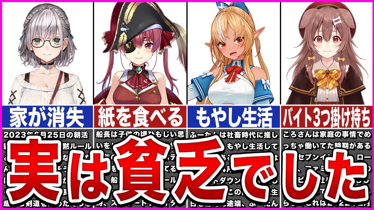 【ホロライブ】実は貧乏だったホロメン 【ゆっくり解説】