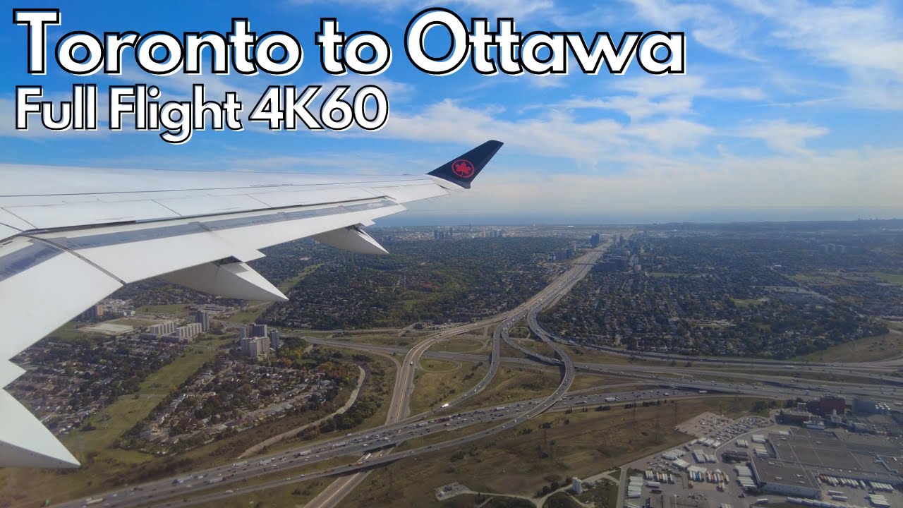 Entire flight from Toronto(YYZ) to Ottawa(YOW) from push-back to parking - Oct 2022