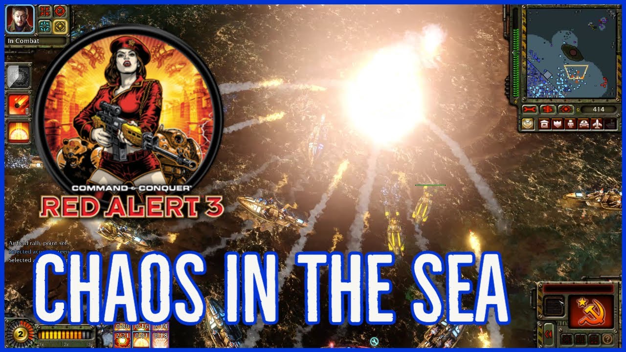 Red Alert 3 | 2 vs 4 INSANE BRUTAL AI SKIRMISH - Naval Fleet & Air Force Showdown
