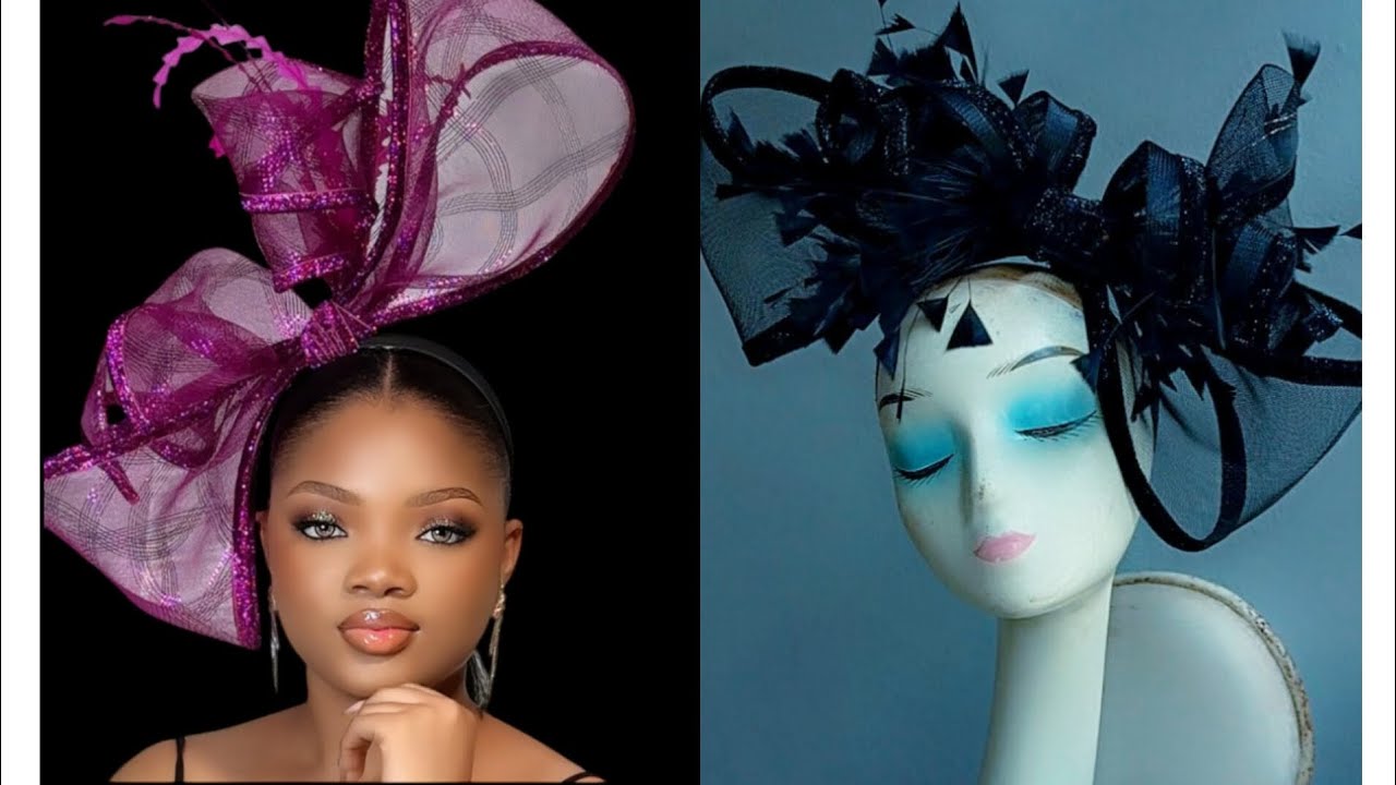 THE QUEEN'S HEADPIECE: BIG CRINOLINE BOW HEADPIECE/FASCINATOR #weddinginspire #diycrafts #fyp