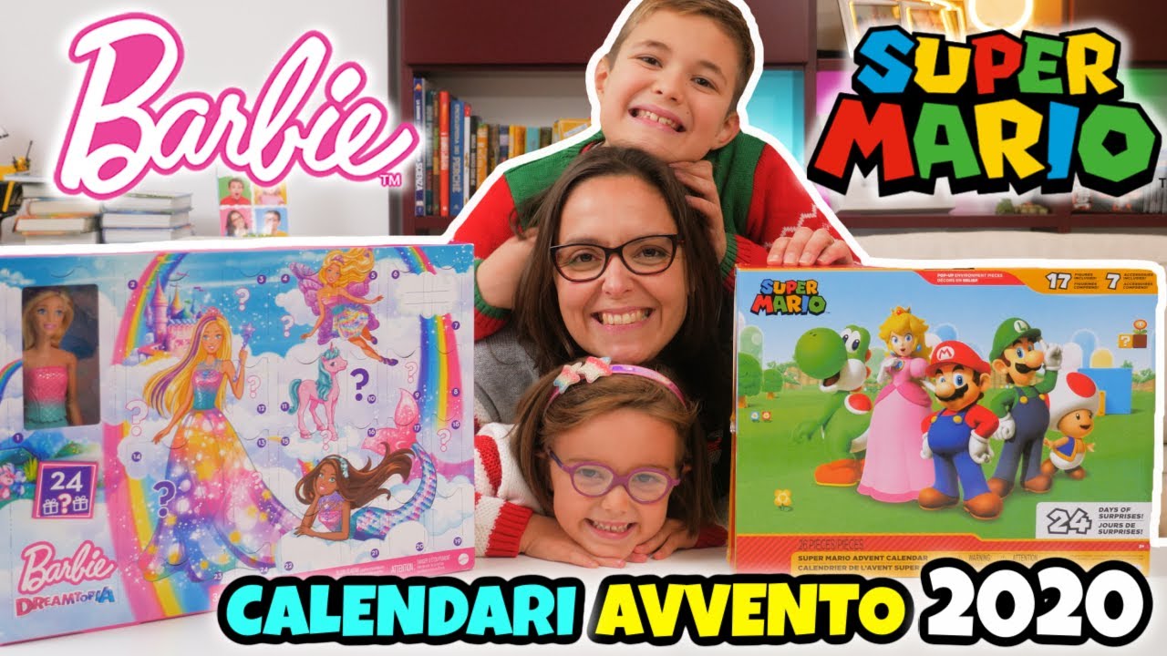 BARBIE e SUPER MARIO CALENDARI dell'AVVENTO di COPPIA Natale 2020