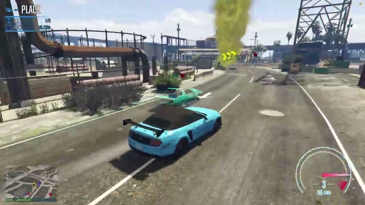 играя състезания в gtaV fiveM