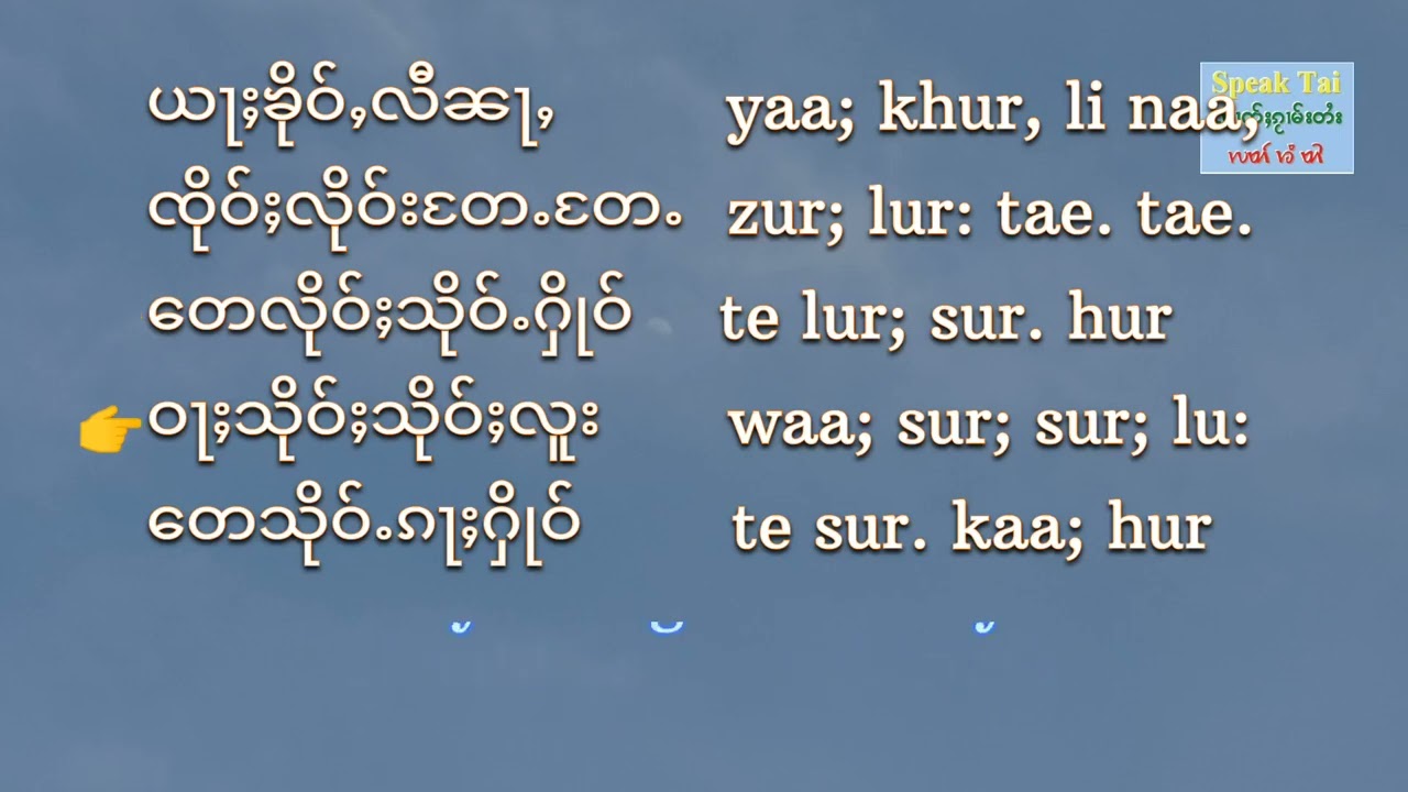 Easy Reading Practice -2 | ၽိုၵ်းလူ လိၵ်ႈတႆး တွၼ်ႈ 2