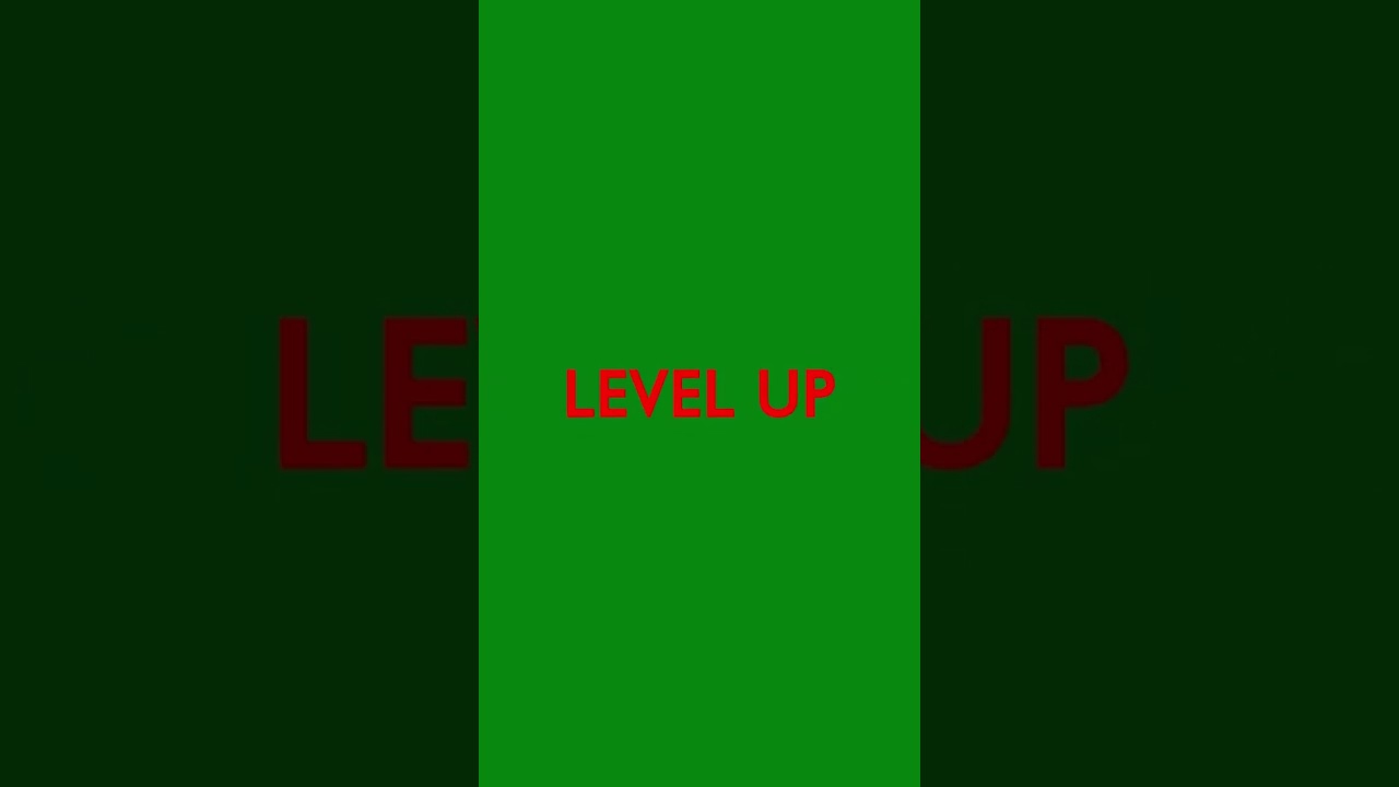 Flash Level Up Glitch Text Effect Green Screen Overlay Motion Graphics Copyright Free