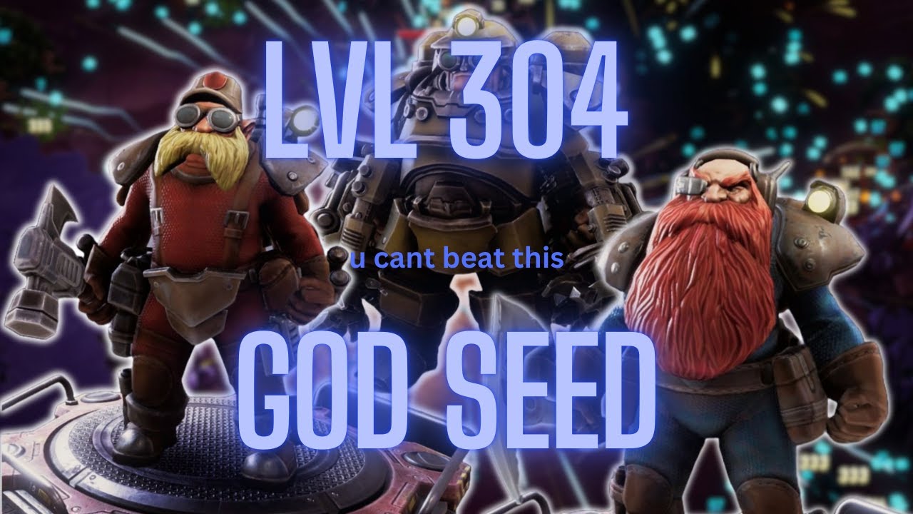 level 304 god run 1300% xp 250++ luck unbeatable run deep rock galactic survivors #worldrecord #best