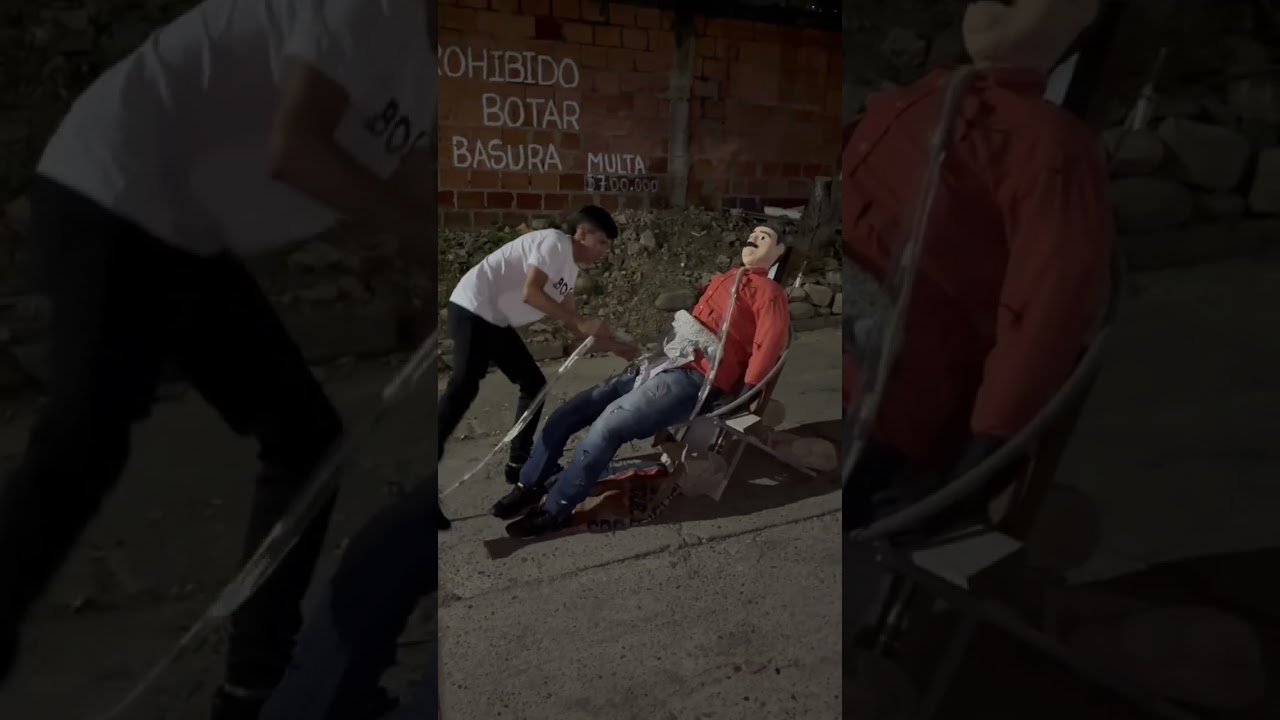 quema de año viejo en cucuta barrio cundinamarca 🔥💥 2024-2025