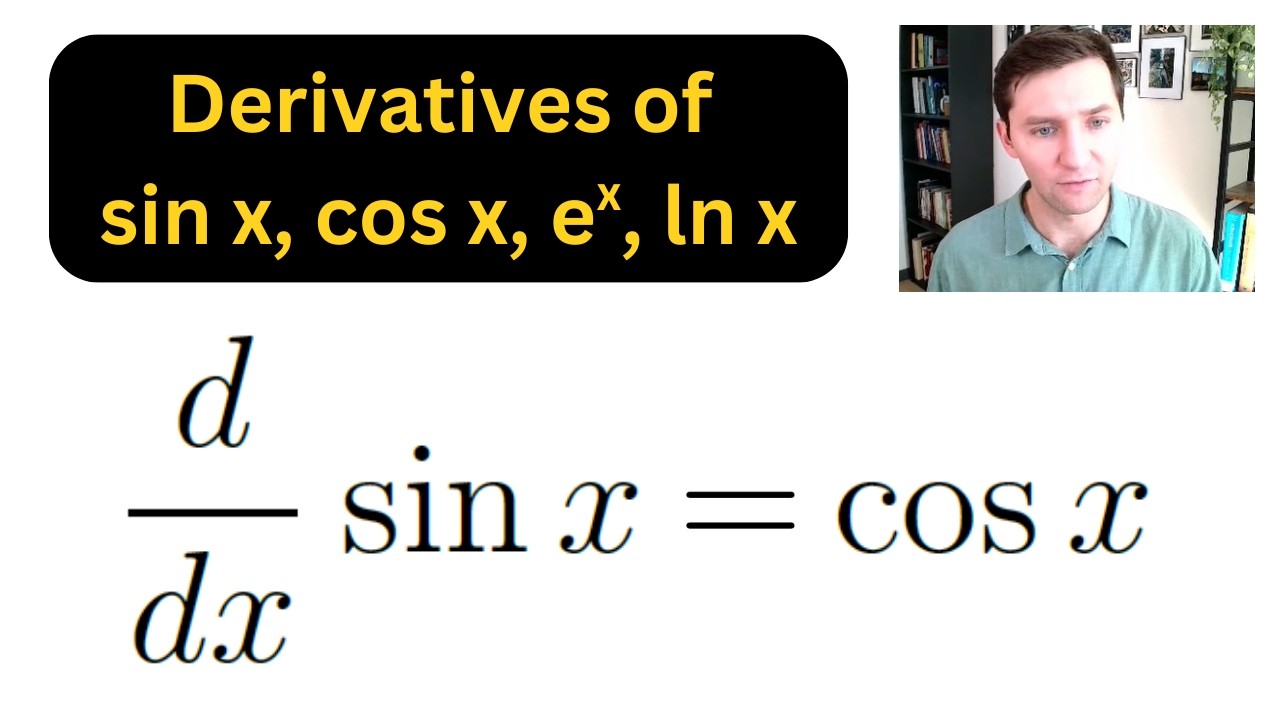 Derivative of sin x, cos x, e^x, and ln x