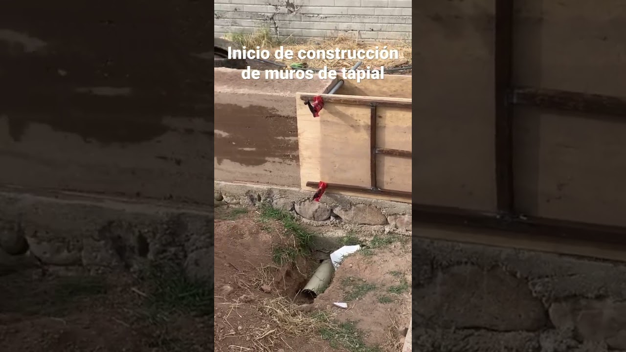 Construcci&oacute;n muros de tapial/ rammed earth construction #construction #tierracompactada