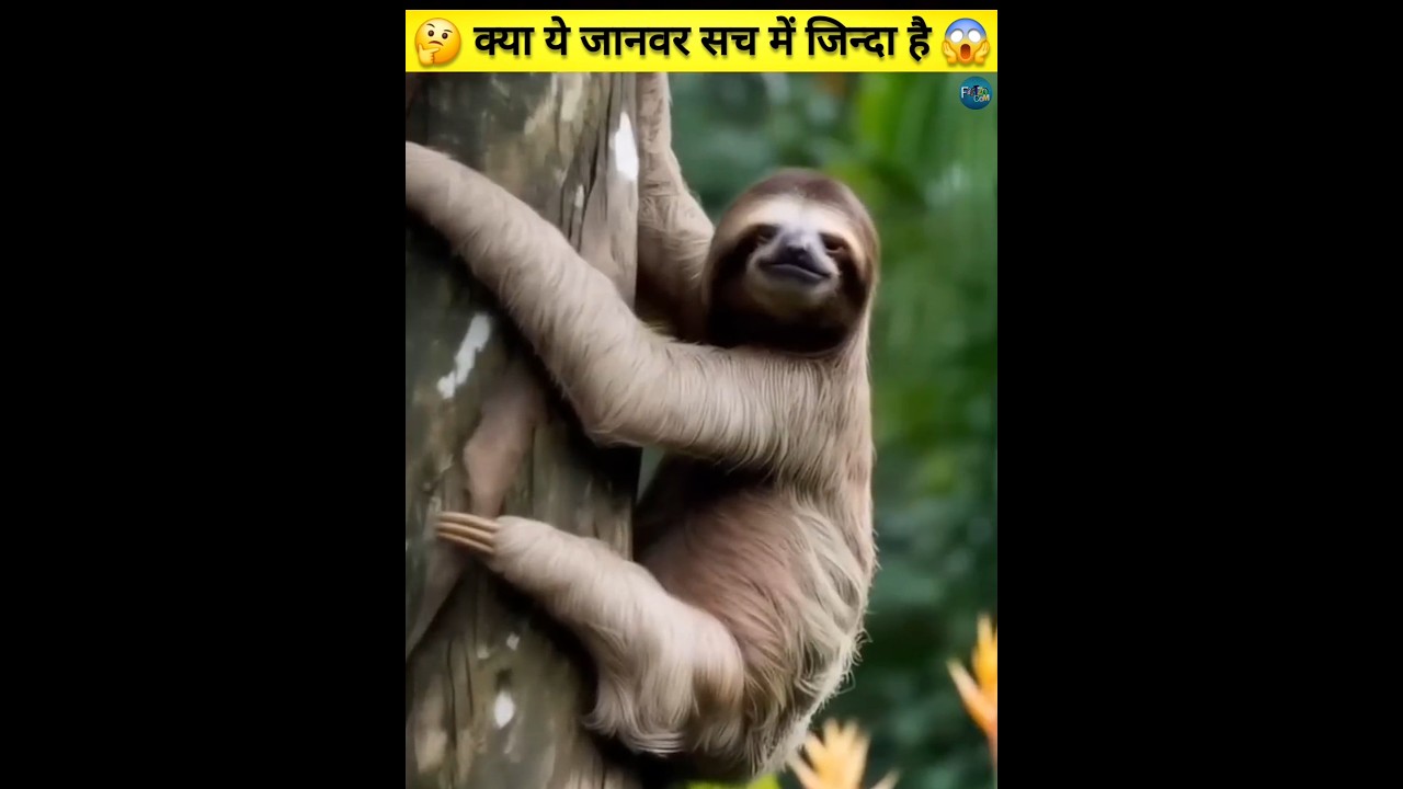 इतना सुस्त जानवर नहीं देखा होगा आपने! 😳 #sloth #shorts #interestingfacts