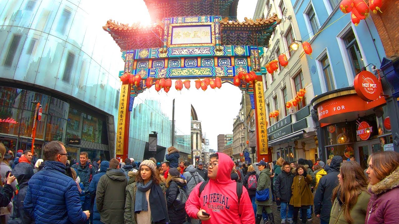 Walking London during Chinese New Year Celebrations from Chinatown to Trafalgar Square