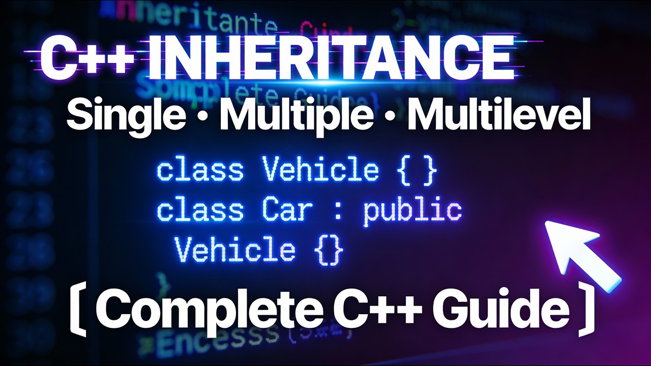 Inheritance in C++ Full Tutorial | Single, Multiple, Multilevel Inheritance