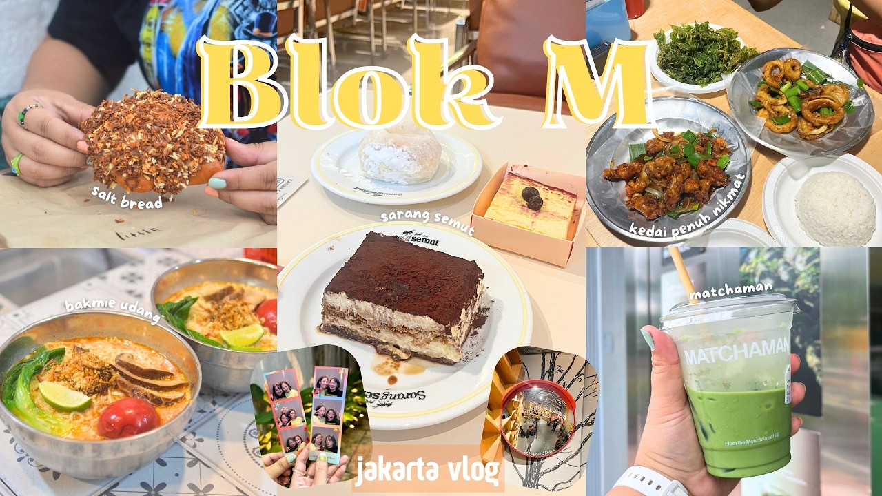 all day in Blok M 🍜🍰📔🍭 Little salt bread, Bakmi Udang, Paddy, Gramedia, Sarang Semut, Kedai Nikmat