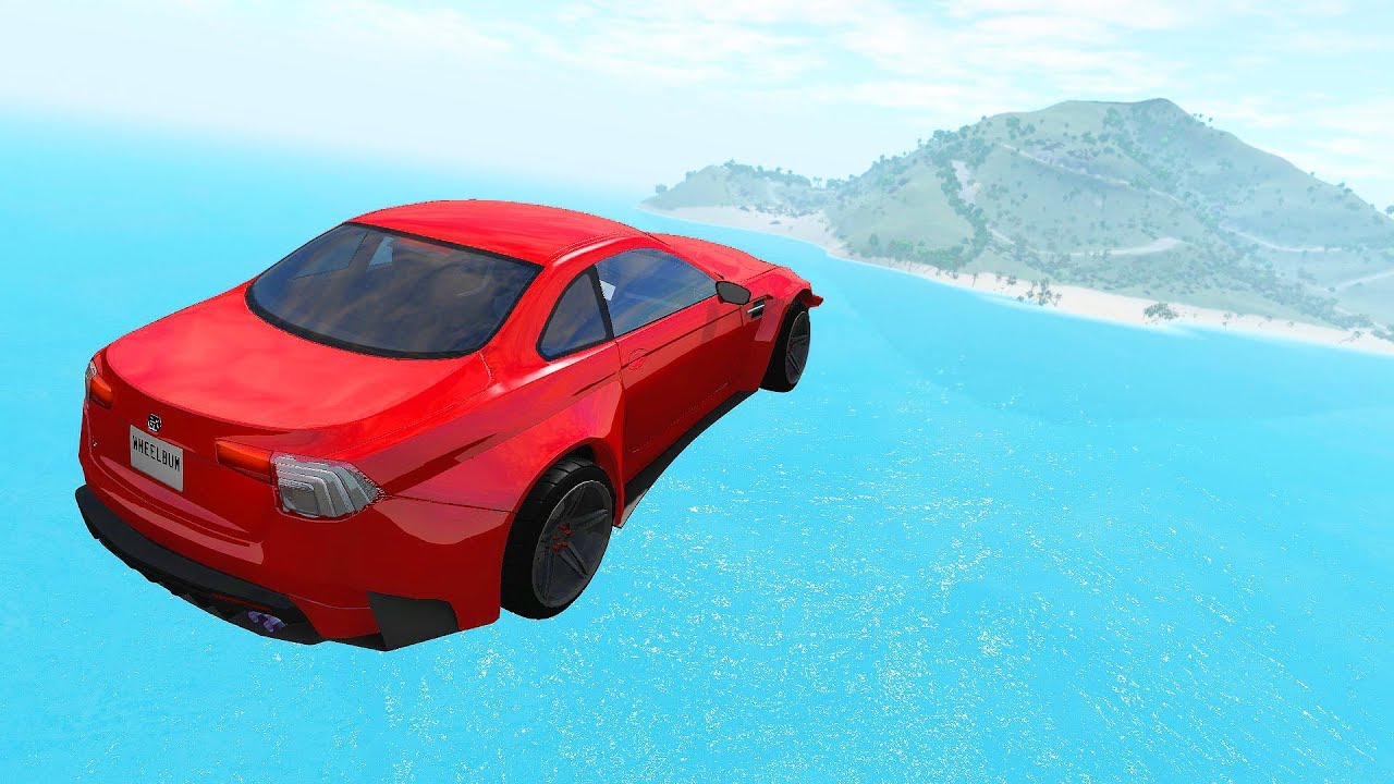 High Speed Jumps Into Water #4 - BeamNG.drive