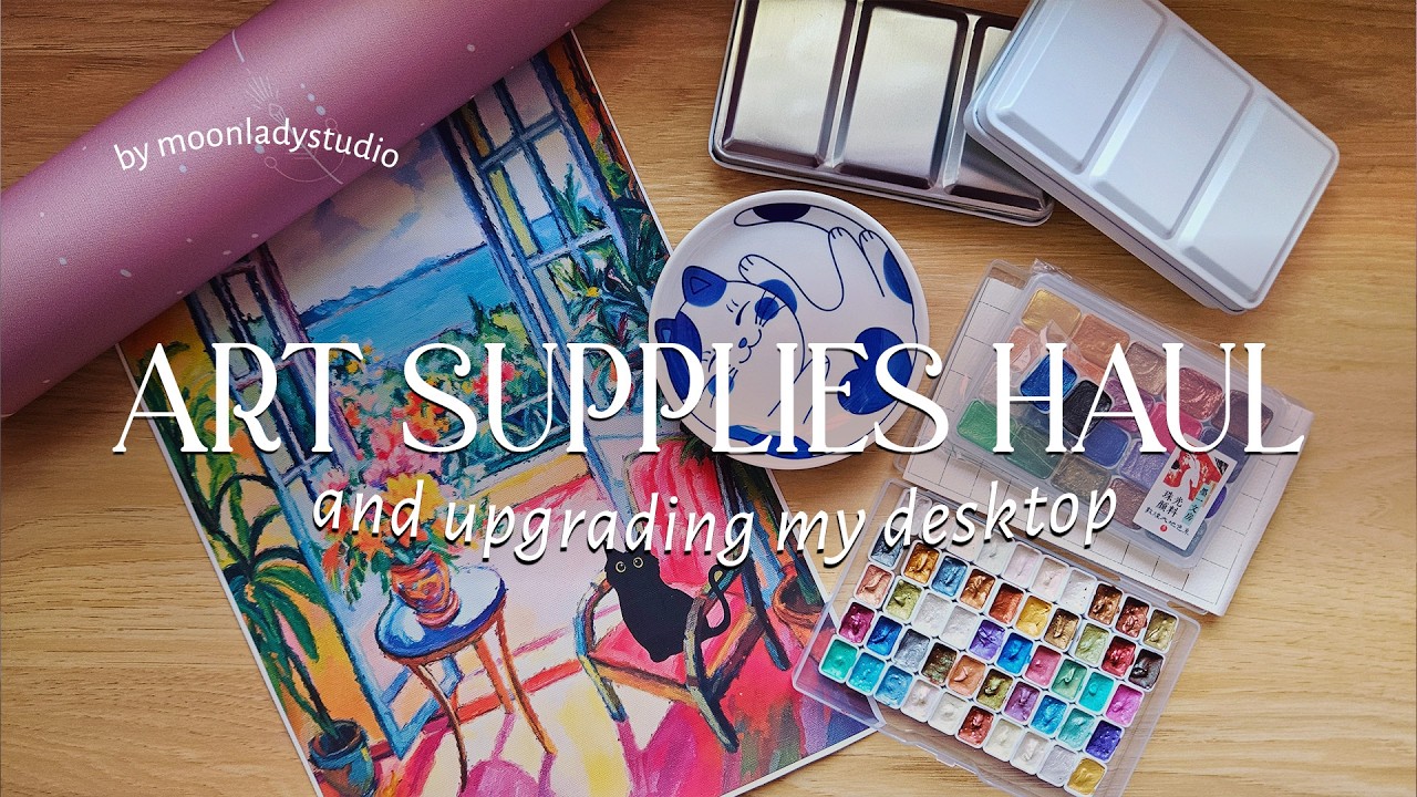Aliexpress Art Supplies Haul 2025 &ndash; Best Cheap Supplies for Artists! + Desk Setup Upgrade 🎨