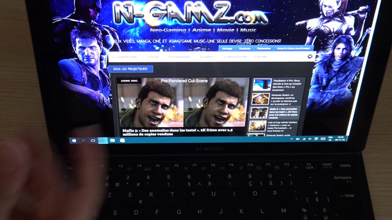 Samsung Galaxy TabPro S Test Video Review 1080p FR HD (N-Gamz)