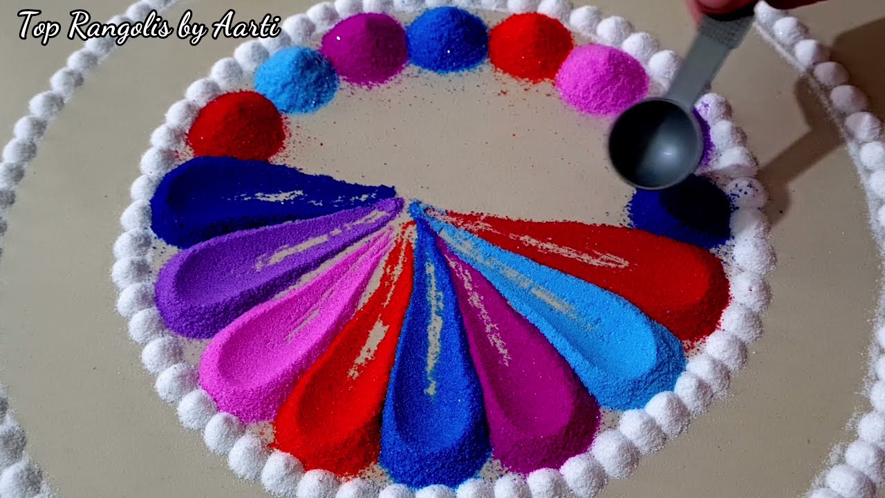 Simple,Easy Rangoli For Diwali | Diwali Rangolis | Satisfying Relaxing sand videos | Top Rangolis