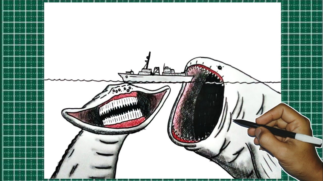 How to Draw Bloop and El Gran Maja Attacking a Warship