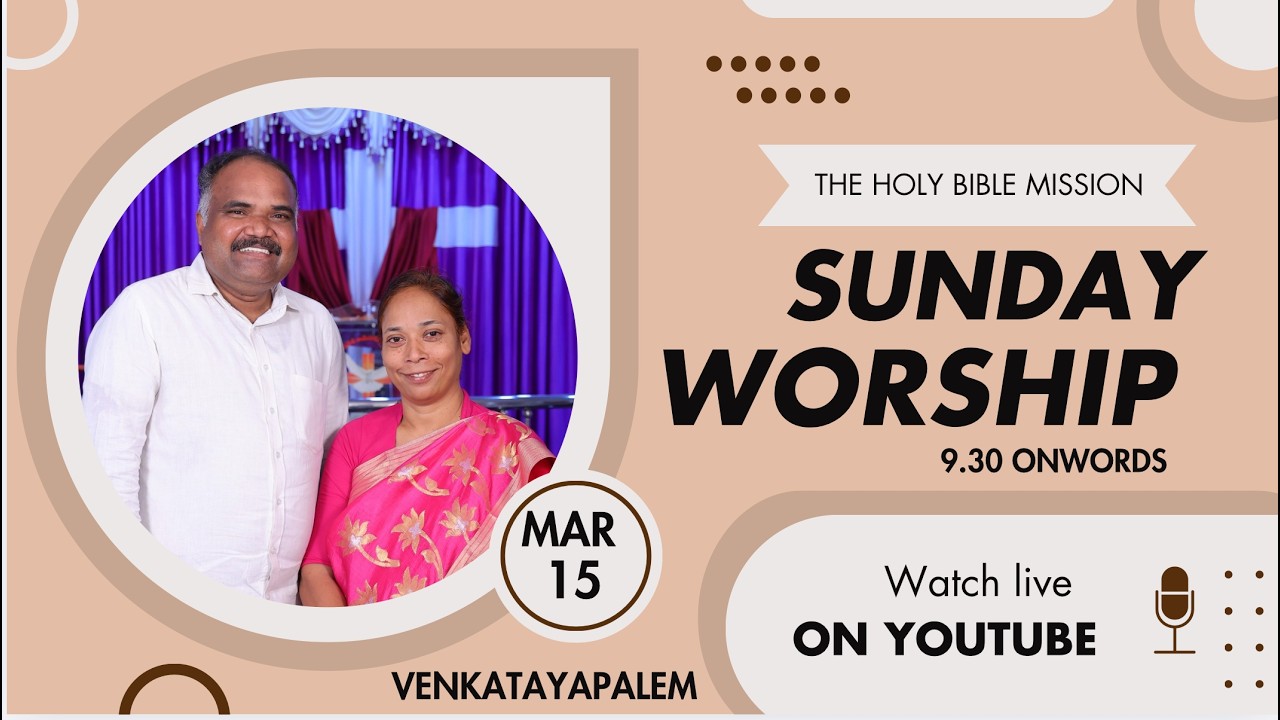 ఆదివారం ఆరాధన Live | Sunday Live | SUNDAY Worship || PAS. VIJAY KUMAR