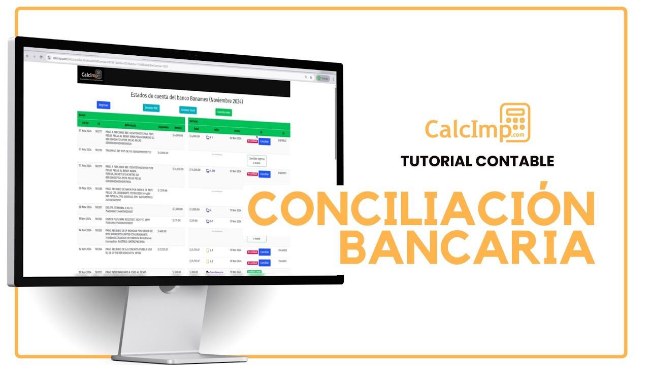 Conciliación Bancaria 2026 | Tutorial - CalcImp