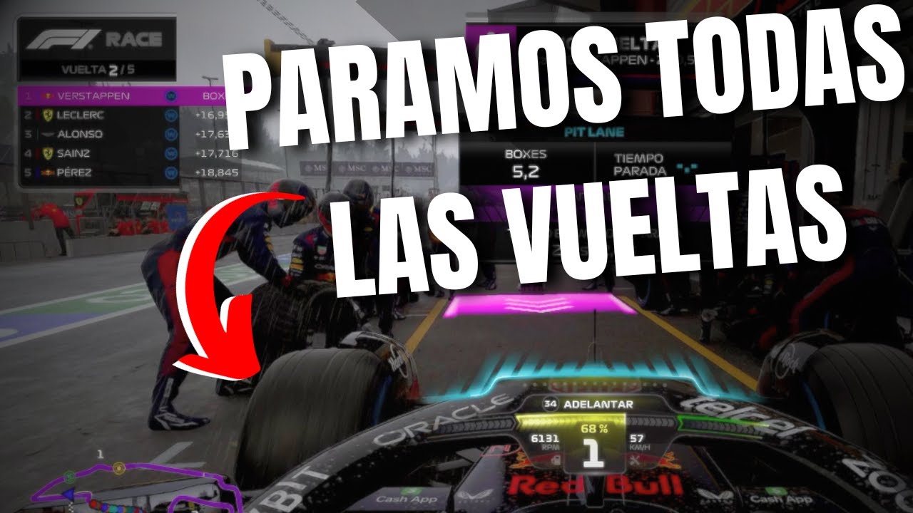 PUEDO GANAR PARANDO EN BOXES TODAS LAS VUELTAS? // Retos f1
