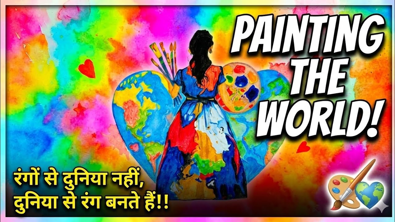 World Art Day Poster Making | Easy & Creative Drawing for Students 🎨. In just 30 Minutes 🎨