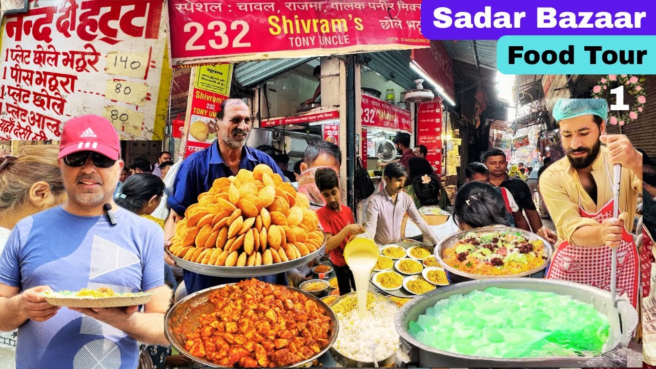 Sadar Bazaar Delhi ke Top 4 Street Food | Nand Di Hatti | Bedmi Poori |Rajma Chawal|Spicy Kachori 
