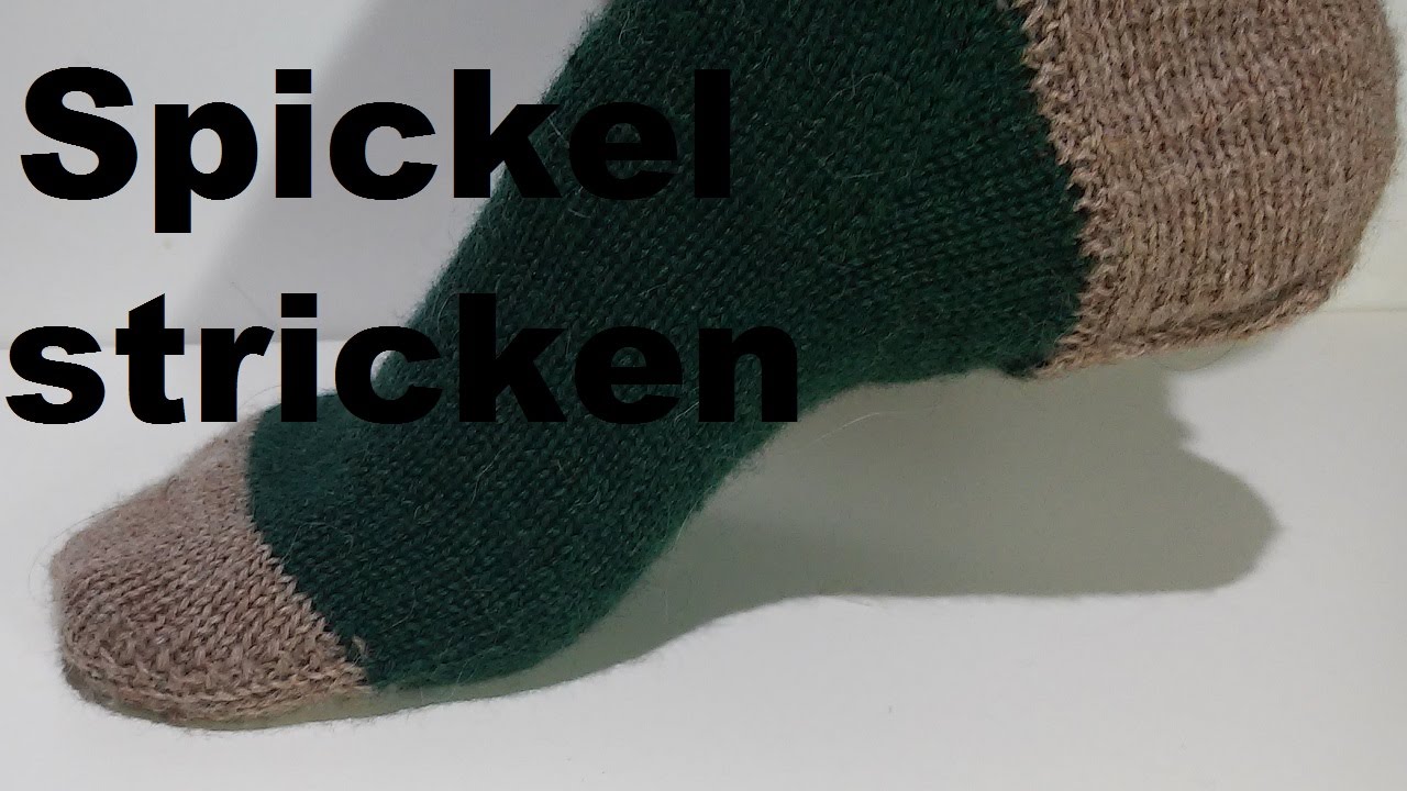 Socken stricken - Spickel und Maschenaufnahme nach Ferse