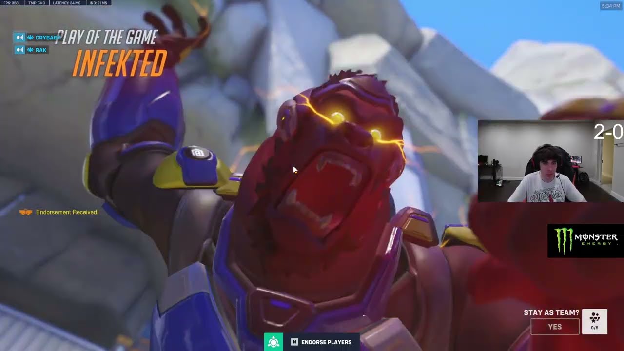 POTG! 18 тыс. урона! TL INFEKTED Уинстон Overwatch 2, игровой процесс, сезон 18, топ-500