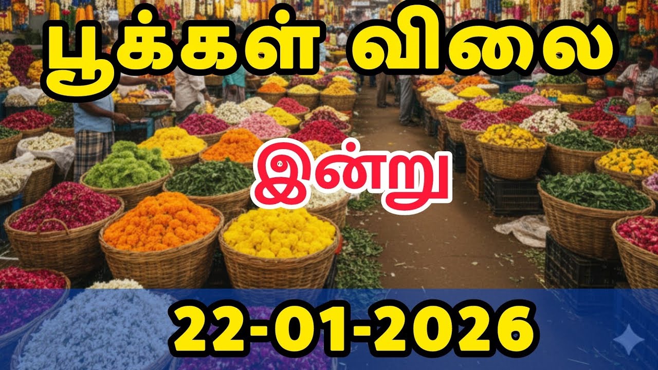 Today Flower Price in Chennai | Koyambedu Flower Market Rate (22-01-2026) 