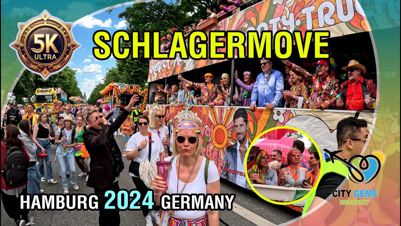 🌟Schlagermove🌟Hamburg 2024-The Biggest Schlager Party of the Year-Colorful and Musical-5K Ultra HD