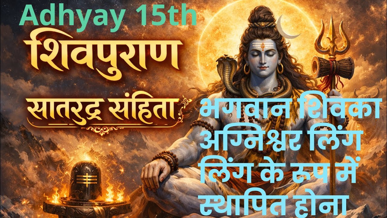 अग्निश्वर शिवलिंग की स्थापना कैसे हुई और उसका महात्म्य क्या है।Shivpuran।Shatarudrasamhita।Adhyay 15