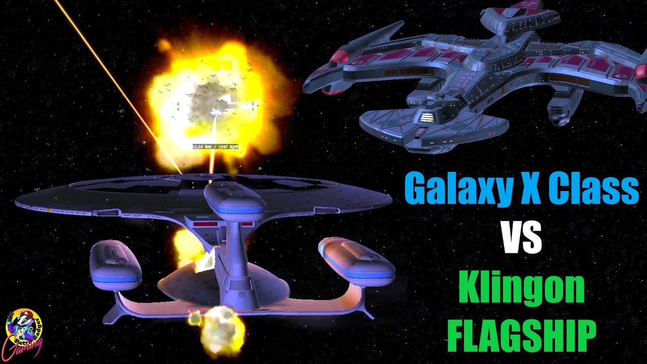 Galaxy X Class VS Klingon Flagship SUPER NEGH'VAR - Both Ways - Star Trek Starship Battles