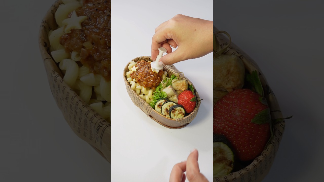 Pack a bento with me #bolognese #pasta #lunchbox #idebekal #bento #bentobox #obento