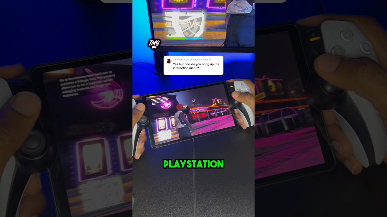 Меню взаимодействия GTA V на PlayStation Portal #ps5 #psportal #playstationportal #gaming #shorts