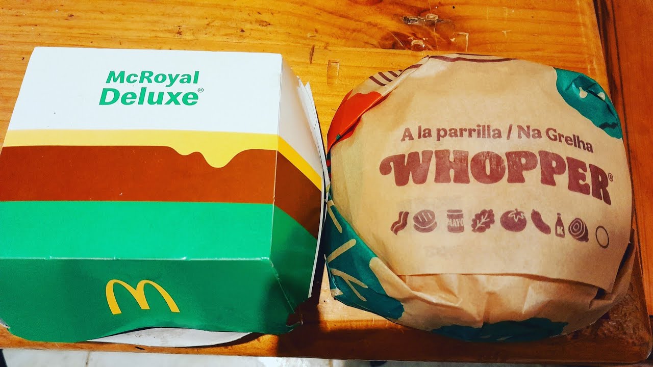 Burger King Whopper vs McDonald's McRoyal Deluxe #mcdonalds #burgerking