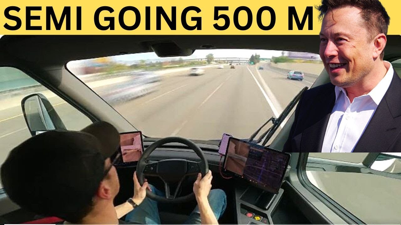 JUST IN! The Famous Tesla Semi Driving 500 Miles, Fully Loaded, on a Single Charge