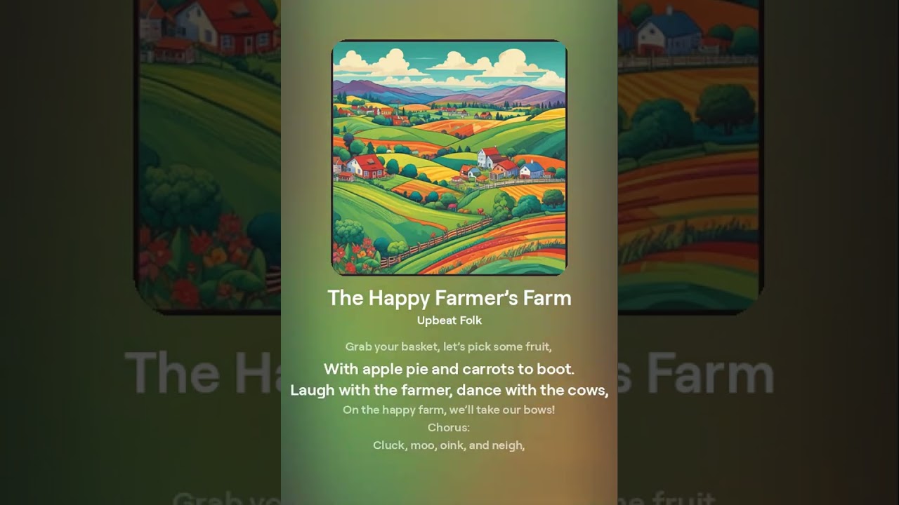 The Happy Farmer’s Farm - Full Lyrics Video | Sing Along to This Joyful Song!