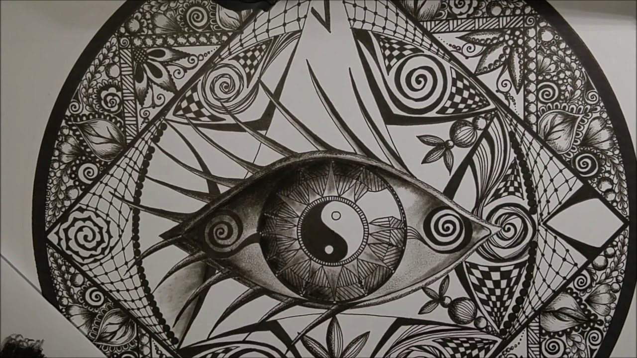 How to draw mandala (7) - Jak narysować mandalę (7) zentangle, doodling