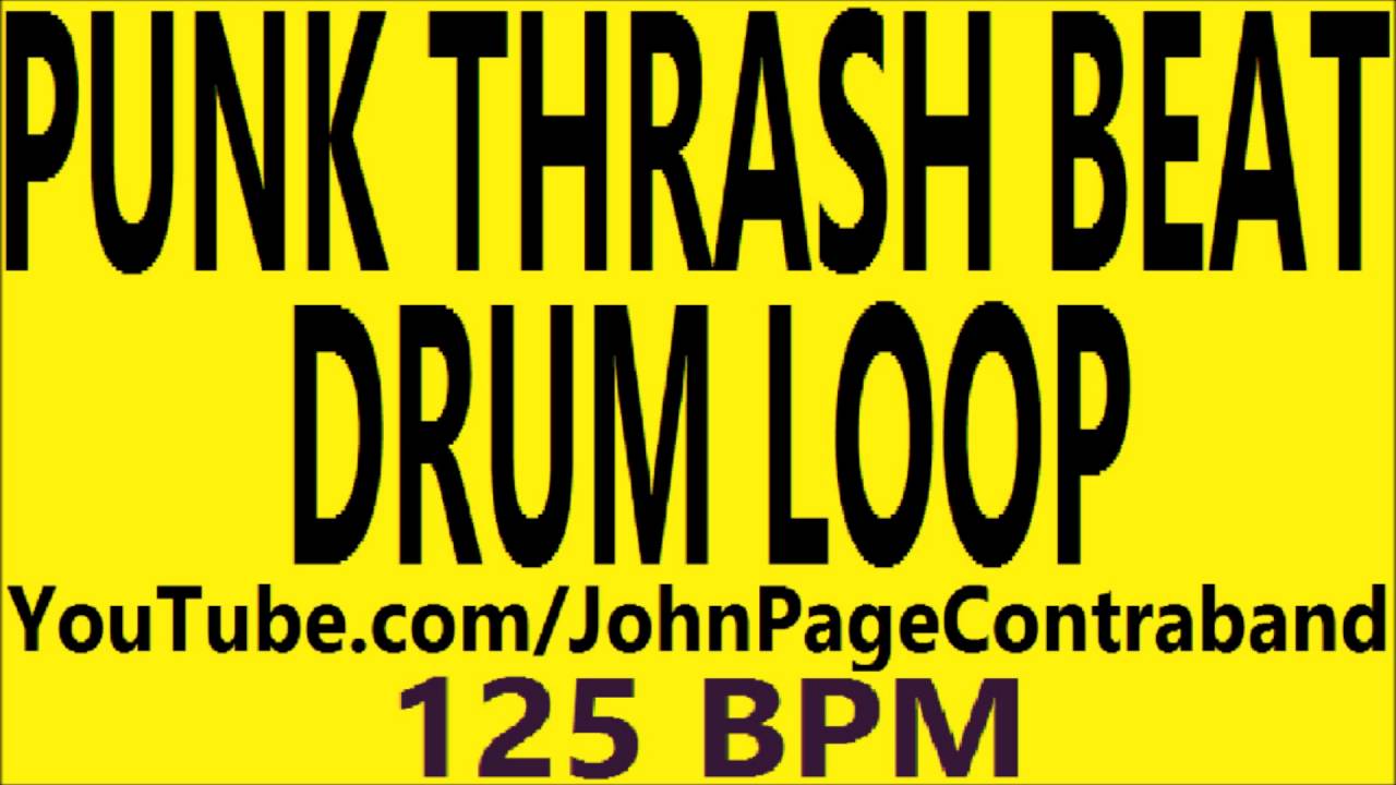 Punk Thrash Drum Loop beat 125 BPM Slow Gallop