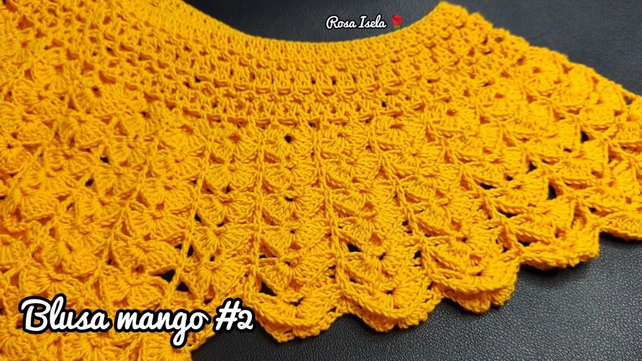 Blusa mango Parte #2 #seguidores #crochet #tejedoras
