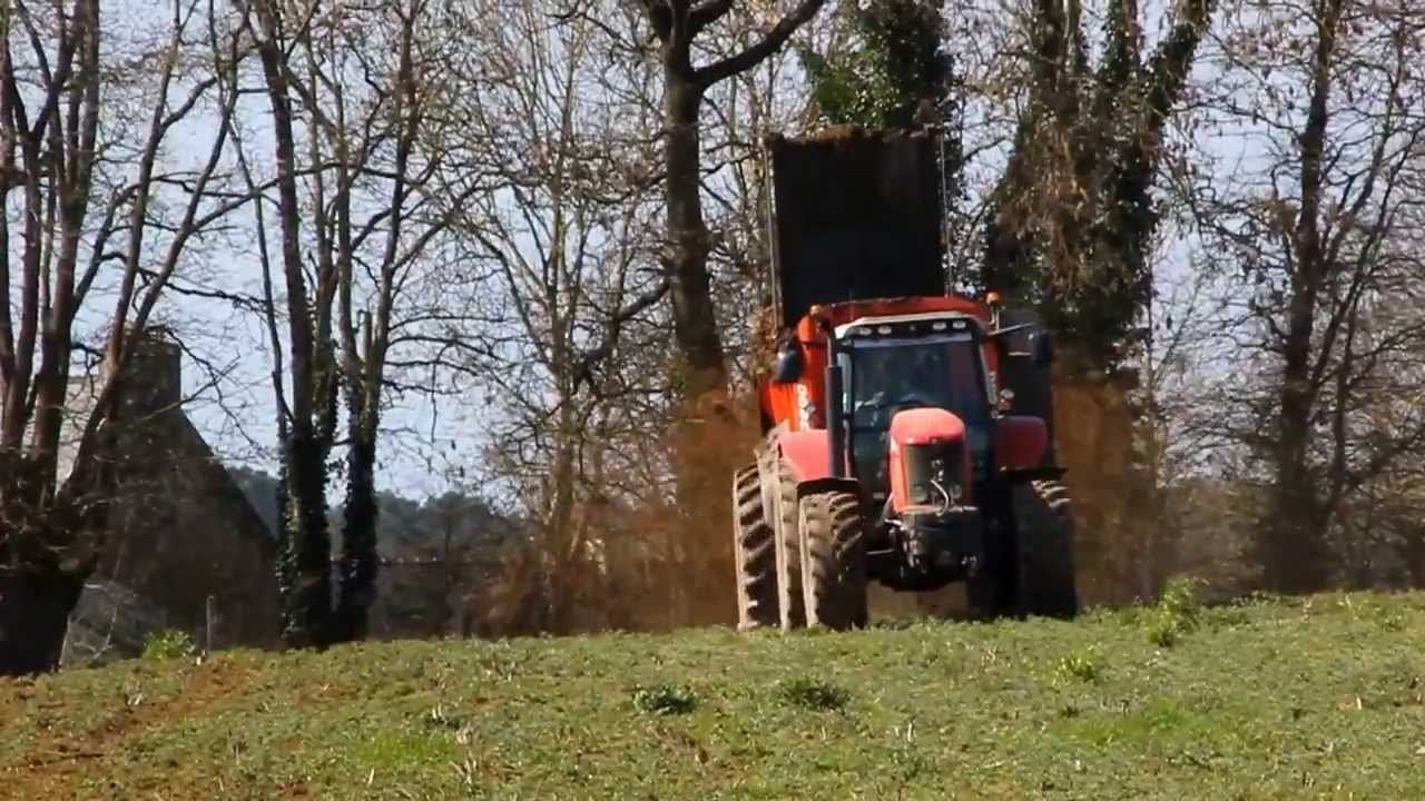 Épandage de fumier 2014 | Massey Ferguson 6490 | Sodimac | CUMA | Bretagne